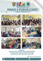 Kegiatan Serbuan Teritorial YON TP 883 di SMA NEGERI 3 PURUK CAHU Sasaran Kelas XI & XII dan pemeriksaan CKG untuk Guru dan Staff